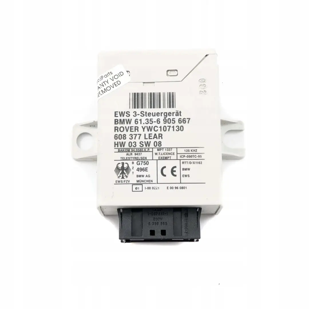 Mini One 1.6i R50 W10 90HP Engine ECU Kit DME + EWS + Key Automatic - SKU 7520019-9 - Part number 7520019