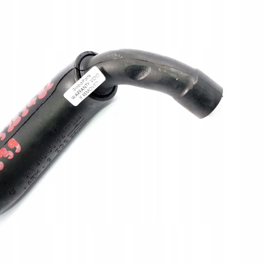  Mercedes-Benz Vito Viano W639 Suralimentation Turbo Tuyau A6110100082 - SKU A6395282482 - Numéro de pièce A6395282482