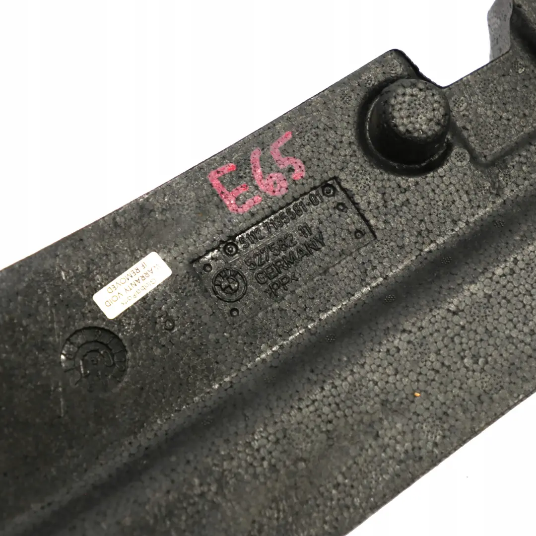 BMW 7 Series E65 E66 Rear Bumper Reinforcement Bar Shock Absorber Foam - SKU 7135581 - Part number 7135581