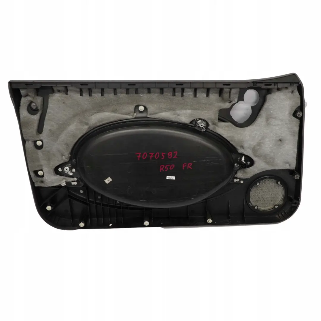 Pannello Porta Decorazione Anteriore Destro Grigio Argento Tessuto per Mini R50 con numero di parte 7070592 Mini R50 Pannello Porta Decorazione Anteriore Destro Grigio Argento Tessuto - SKU 7070592 - Numero di parte 7070592