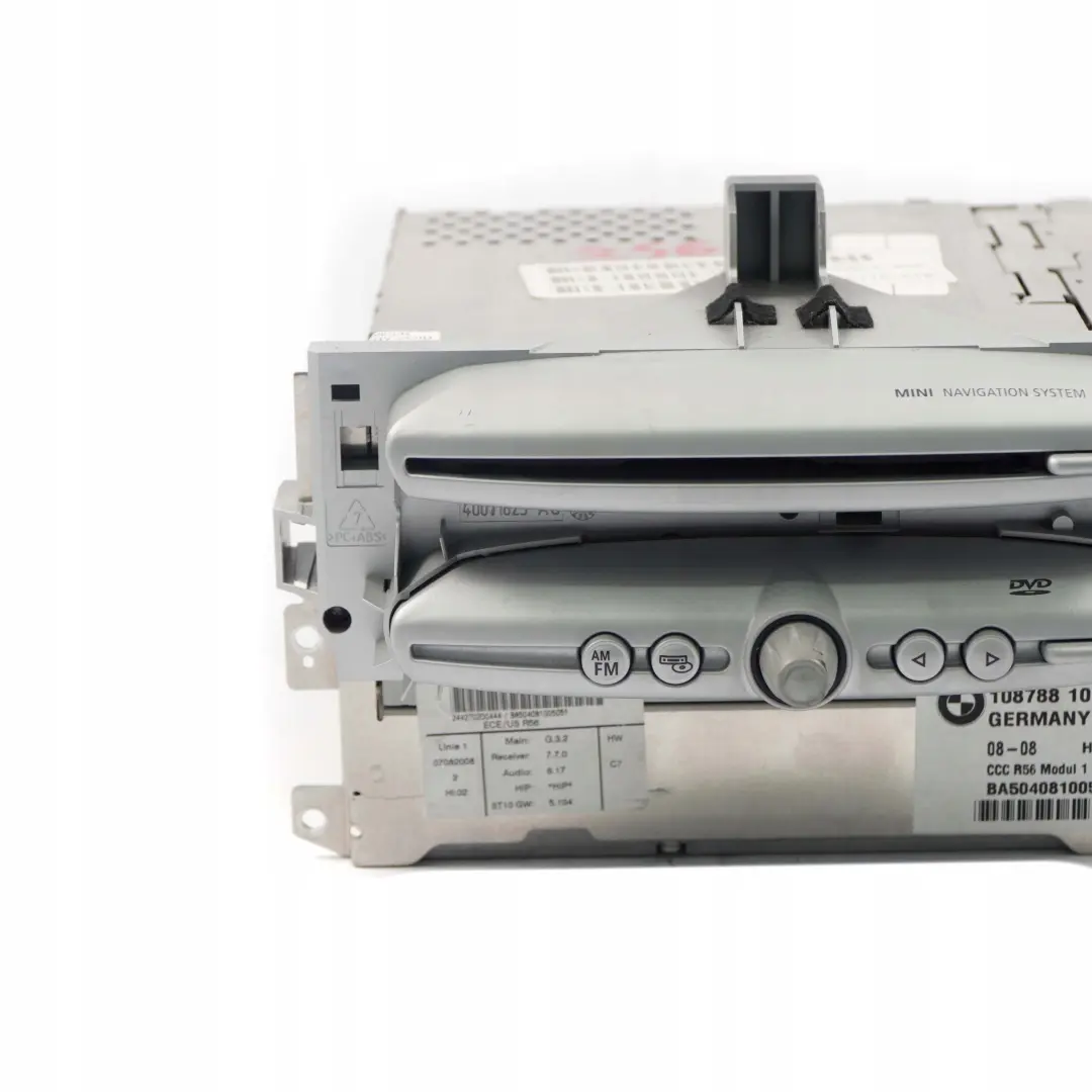 CCC Navigation Navi Sat Nav Head Unit to BMW Mini Cooper R55 R56 R57 with Part number 9216495 BMW Mini Cooper R55 R56 R57 CCC Navigation Navi Sat Nav Head Unit - SKU 9195956 - Part number 9216495
