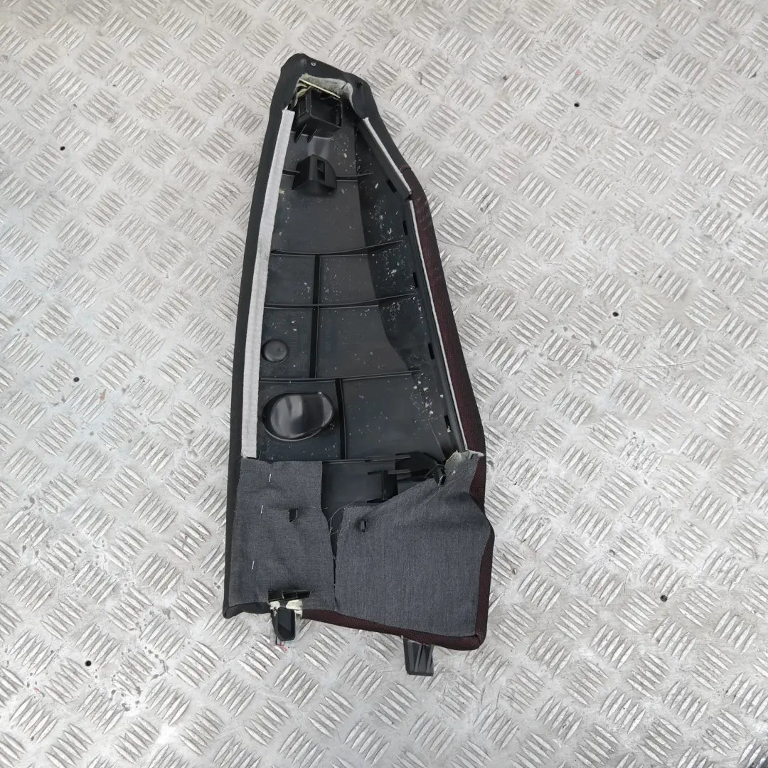 Asiento Trasero Lateral Acabado Esquina Izquierda Tela Red Rojo para BMW E81 con número de pieza 9158963 BMW E81 Asiento Trasero Lateral Acabado Esquina Izquierda Tela Red Rojo - SKU 9158963 - Número de pieza 9158963