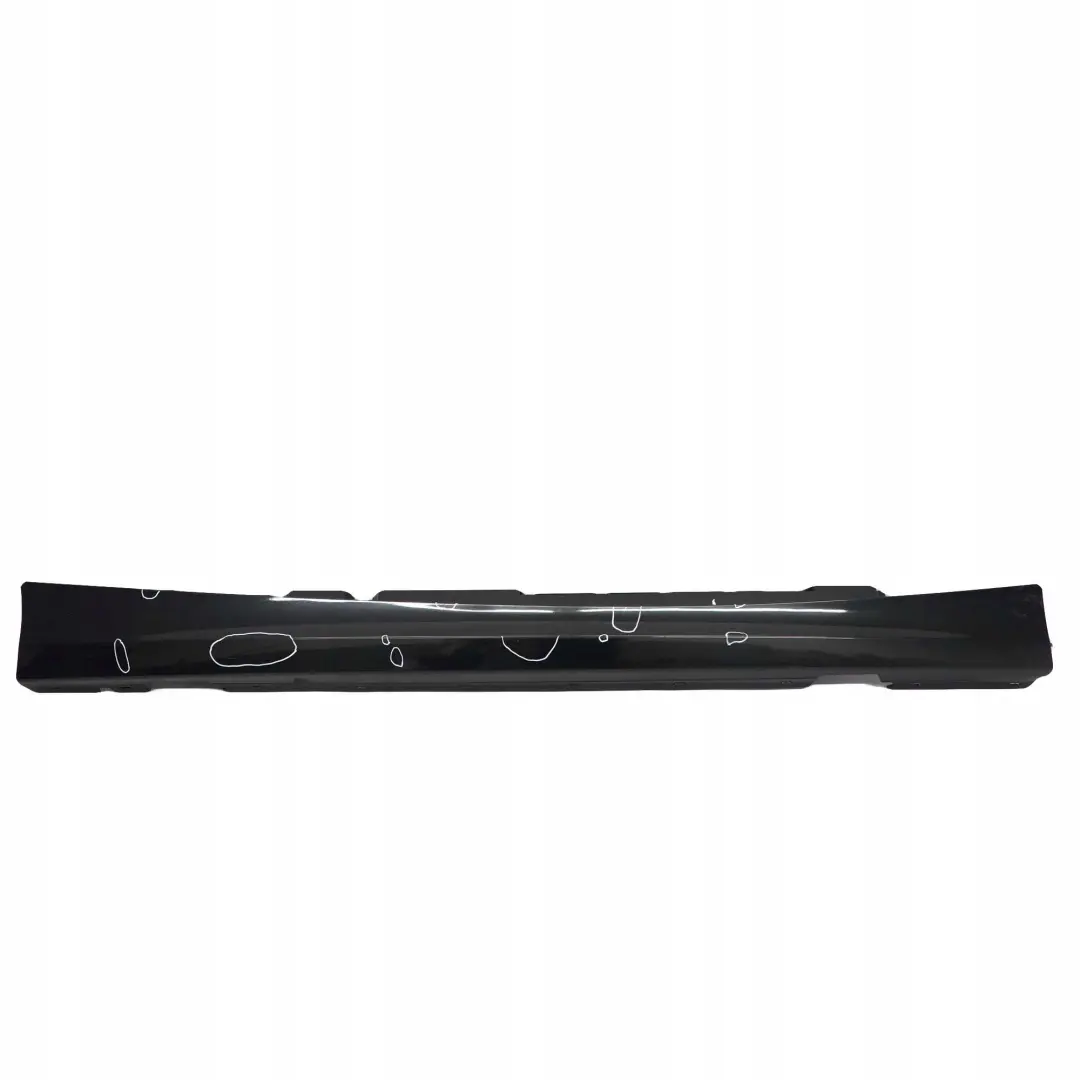 BMW E87 LCI 8 Listello Portiera Gonna Destra Black Sapphire Metallizzato - 475 - SKU 0036144-BS8 - Numero di parte 51770036144