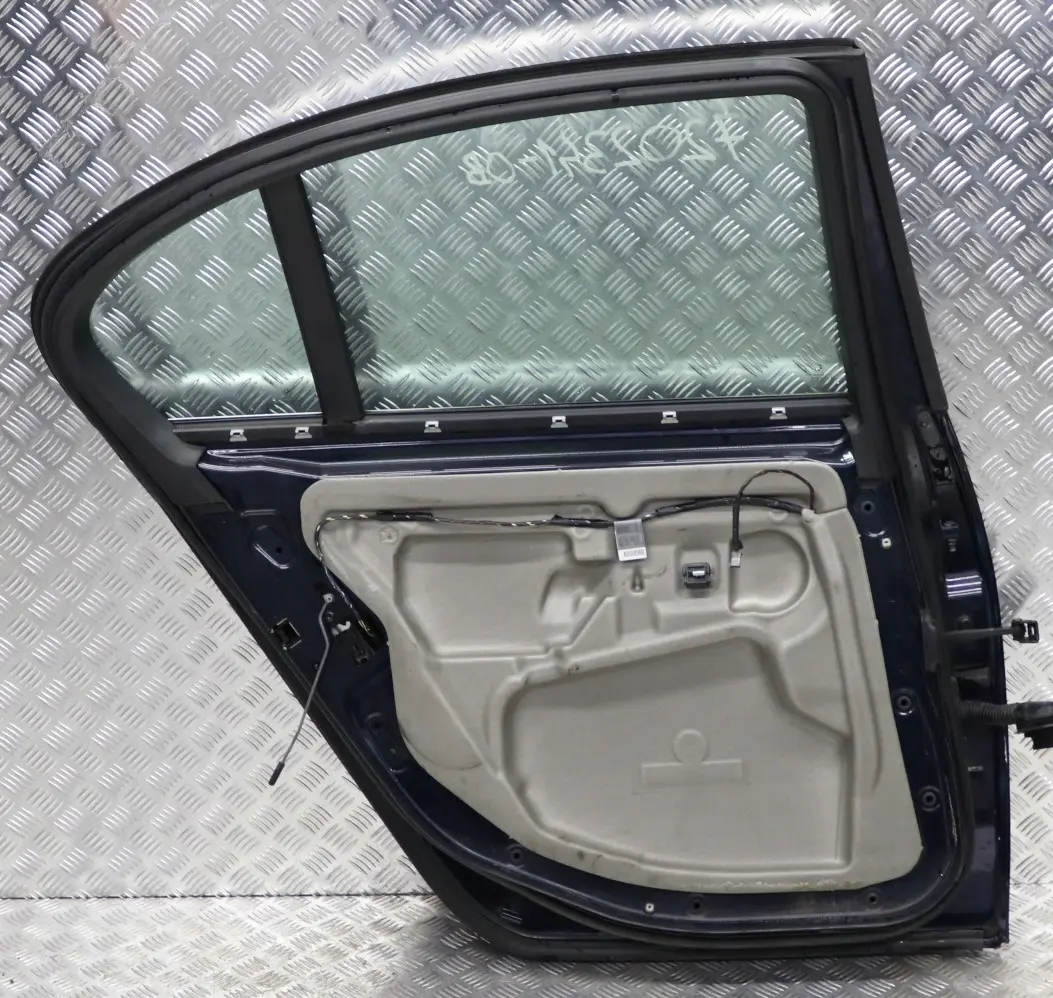 Door Rear Left N/S Orientblau Orient Blue Metallic - 317 to BMW 5 Series E60 with Part number 7202341 BMW 5 Series E60 Door Rear Left N/S Orientblau Orient Blue Metallic - 317 - SKU 7202341-OB - Part number 7202341