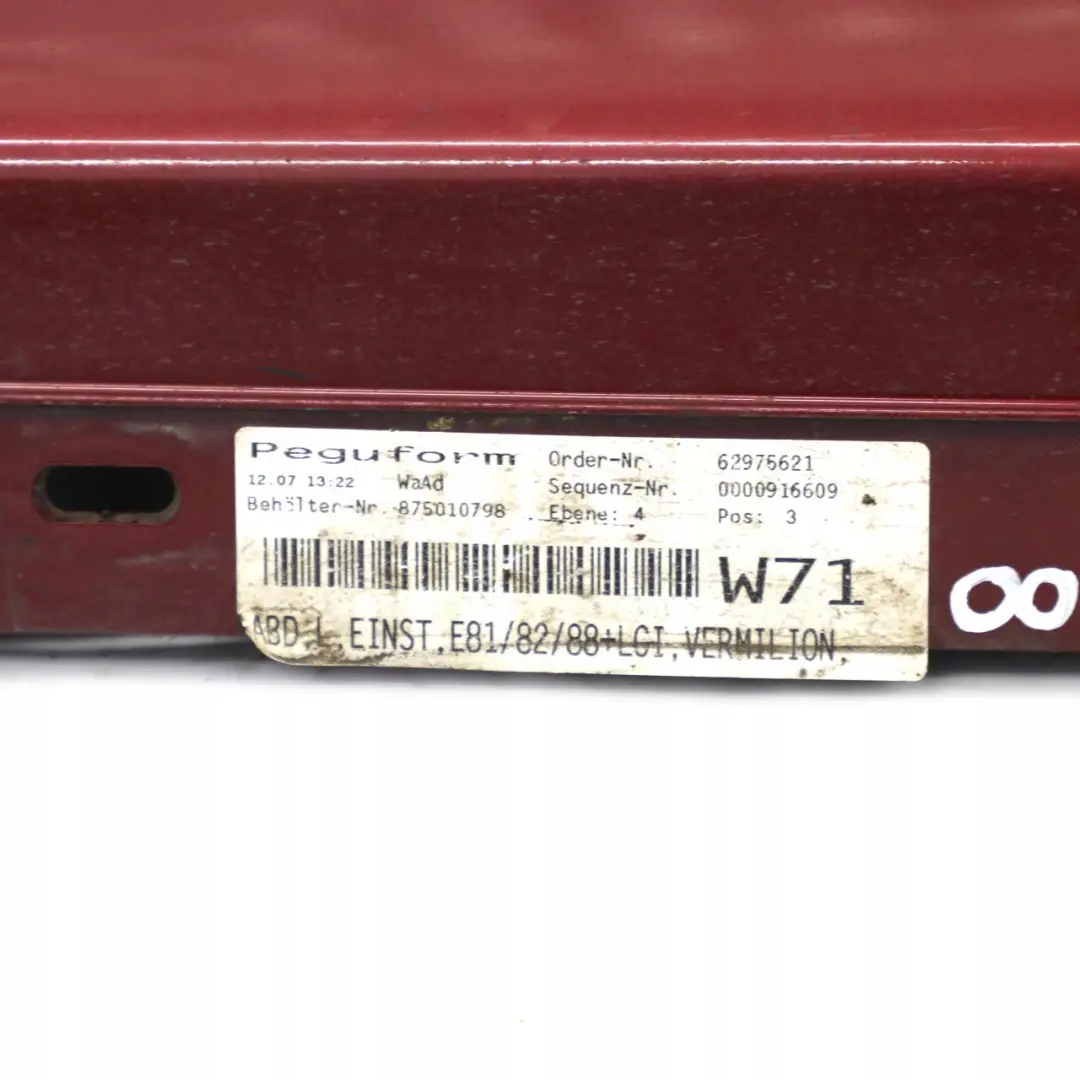 BMW E81 E82 Nakładka listwa próg lewy Vermilionrot - SKU 0036143-VER - Numer Części 0036143