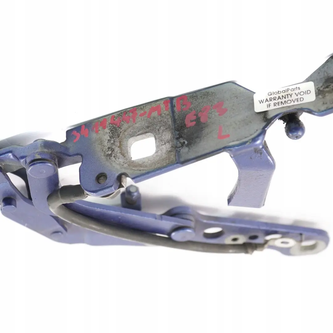 BMW X3 Series E83 Front Bonnet Hood Left Hinge N/S Montegoblau Blue - A51 - SKU 3411447-MTB - Part number 3411447