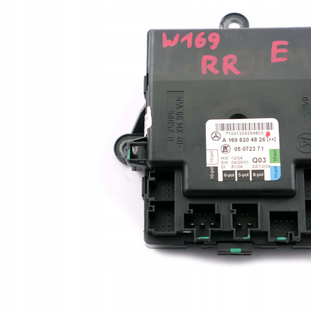 Mercedes-Benz W169 Porte Arriere Droite Steurger?t Module pour à propos du numéro de pièce A1698204826 Mercedes-Benz W169 Porte Arriere Droite Steurger?t Module - SKU A1698204826 - Numéro de pièce A1698204826