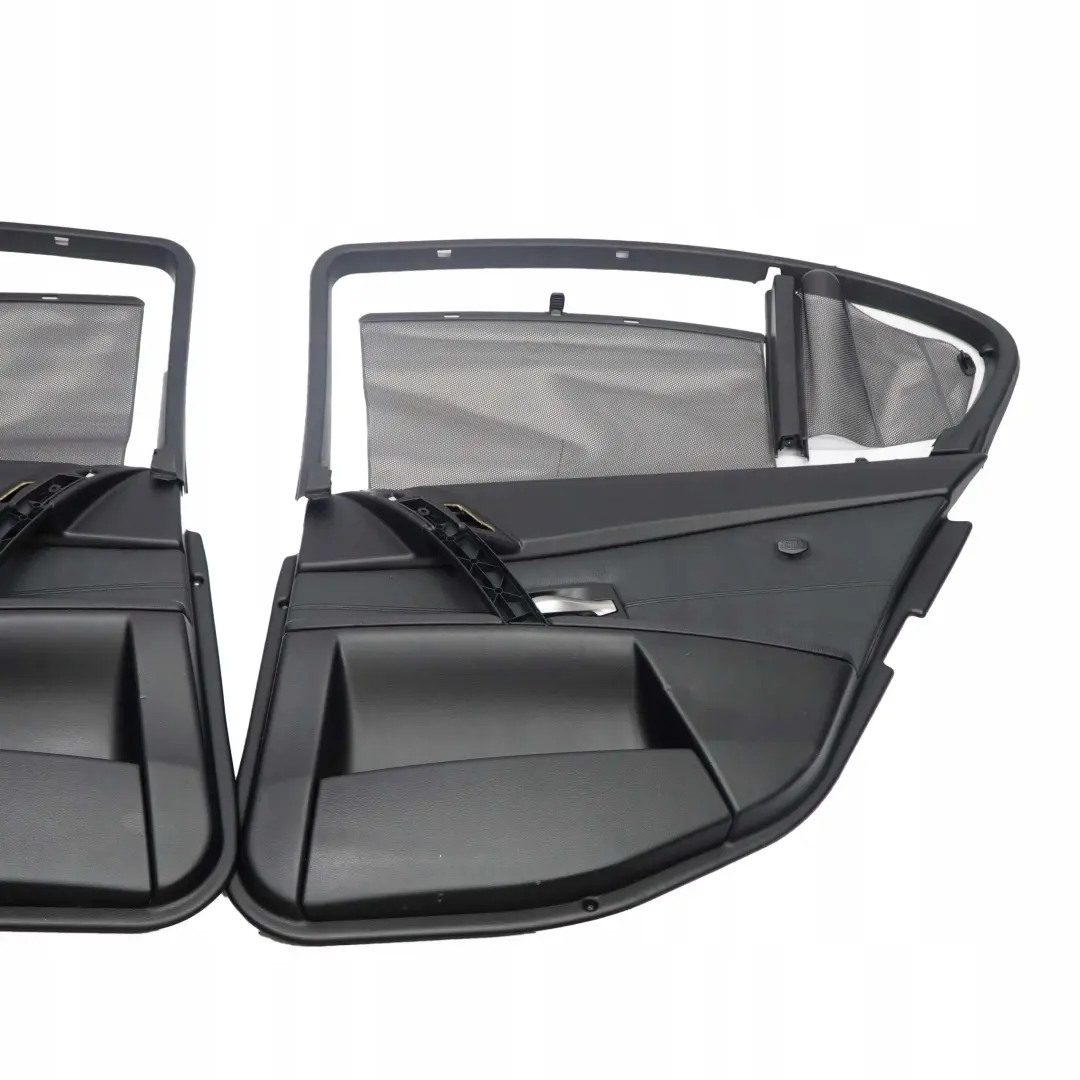 BMW 5 E60 Rear Left N/S Door Card Black Leather Trim Panel Roller Blinds Set - SKU 7079391/2 - Part number 7079391