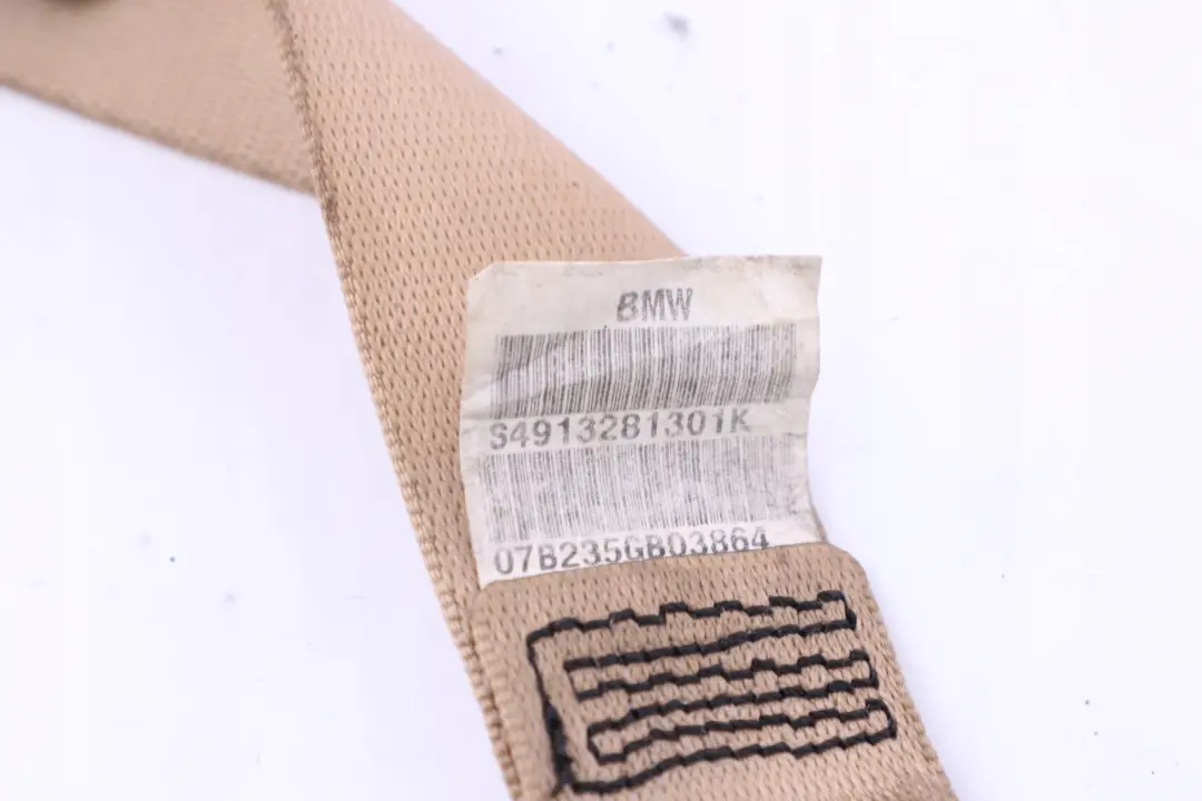 Upper Safety Seat Belt Beige to BMW 5 Series E60 E60 LCI Rear with Part number 9132816 BMW 5 Series E60 E60 LCI Rear Upper Safety Seat Belt Beige - SKU 9132816 - Part number 9132816