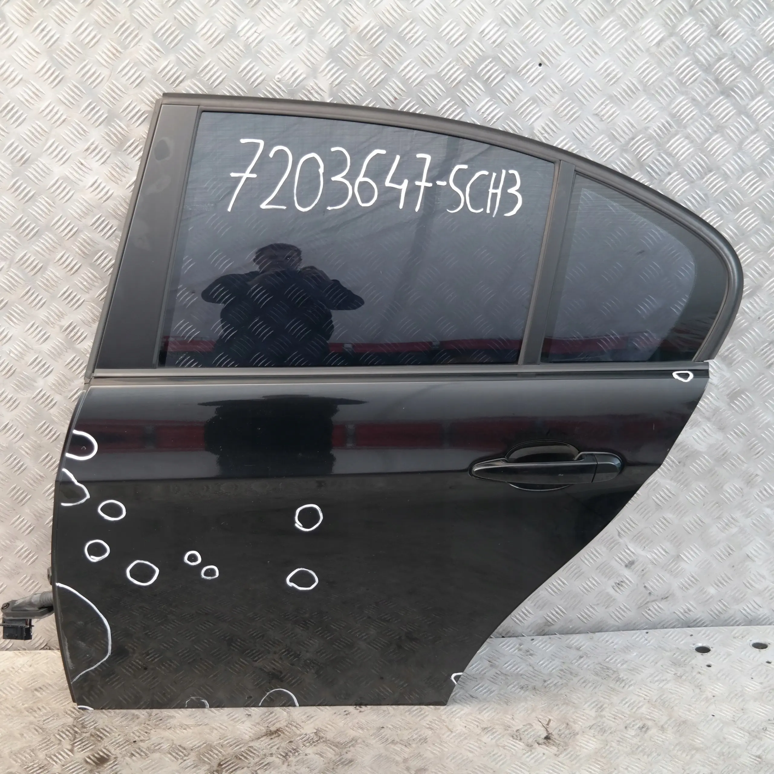 BMW 3 E90 LCI Lato Conducente Porta Posteriore Sinistra Nero 2