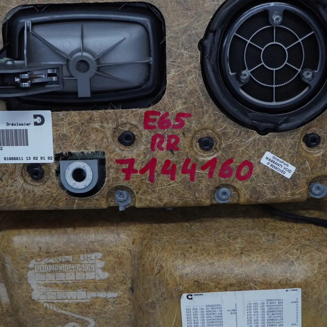BMW 7 er E65 Türverkleidung Abdeckung Hinten Rechts Leder Nasca Gruen - SKU 7144160 - Teilenummer 7144160
