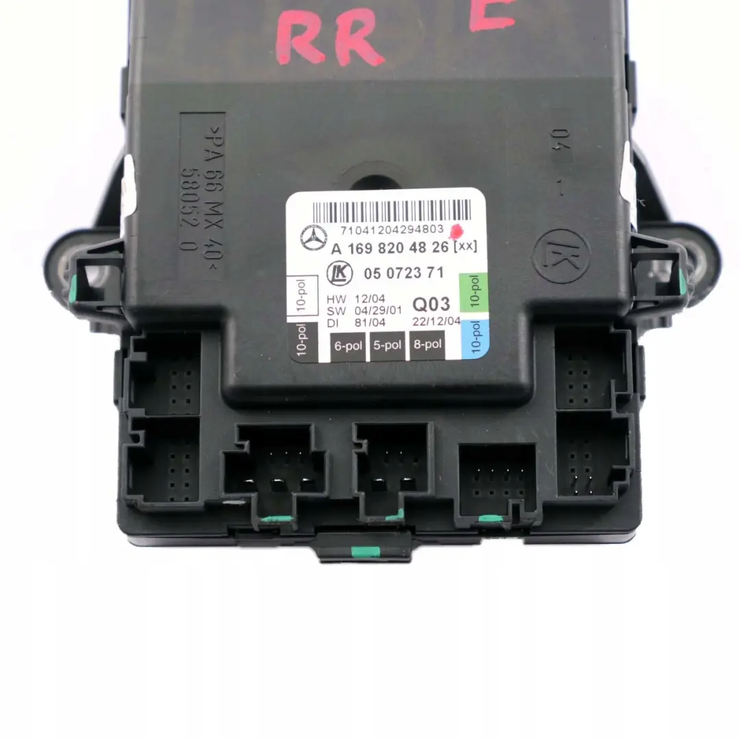 Mercedes-Benz Clase A W169 Rear Right Door Control Unit Module para con número de pieza A1698204826 Mercedes-Benz Clase A W169 Rear Right Door Control Unit Module - SKU A1698204826 - Número de pieza A1698204826