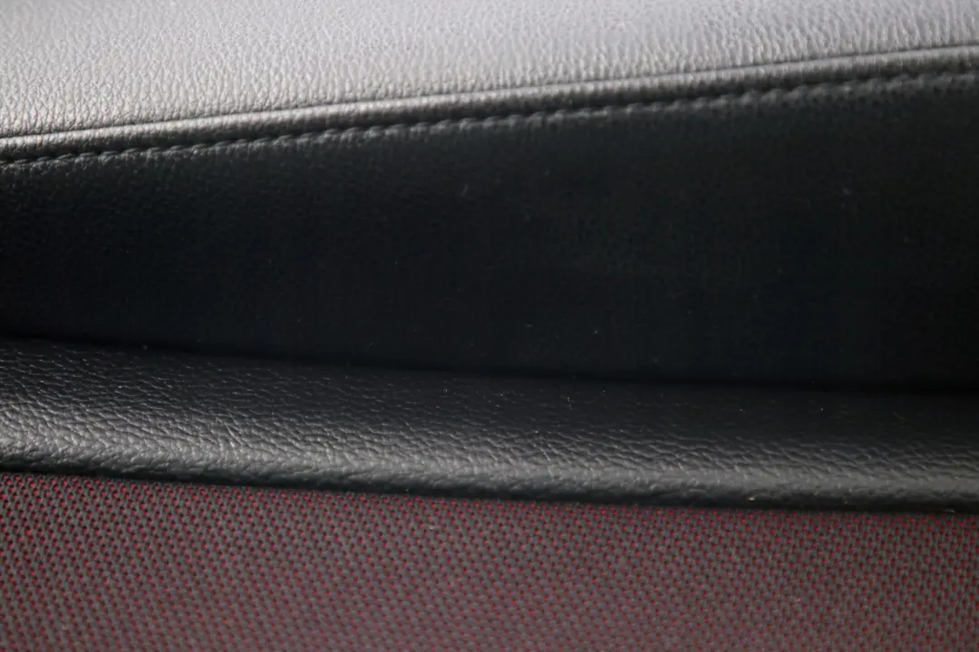 Door Card Trim Panel Front Right O/S Cloth Network Cranberry Red BMW 1 E81 E82 - SKU 9121238 - Part number 9121238