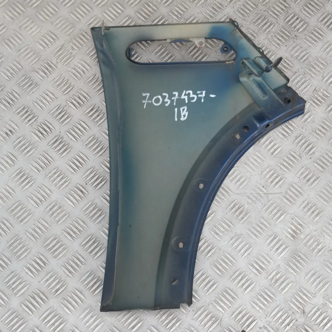 Front Left N/S Side Panel Fender Wing Indi Blue to BMW Mini Cooper R50 R52 R53 with Part number 7037437 BMW Mini Cooper R50 R52 R53 Front Left N/S Side Panel Fender Wing Indi Blue - SKU 7037437-IB - Part number 7037437