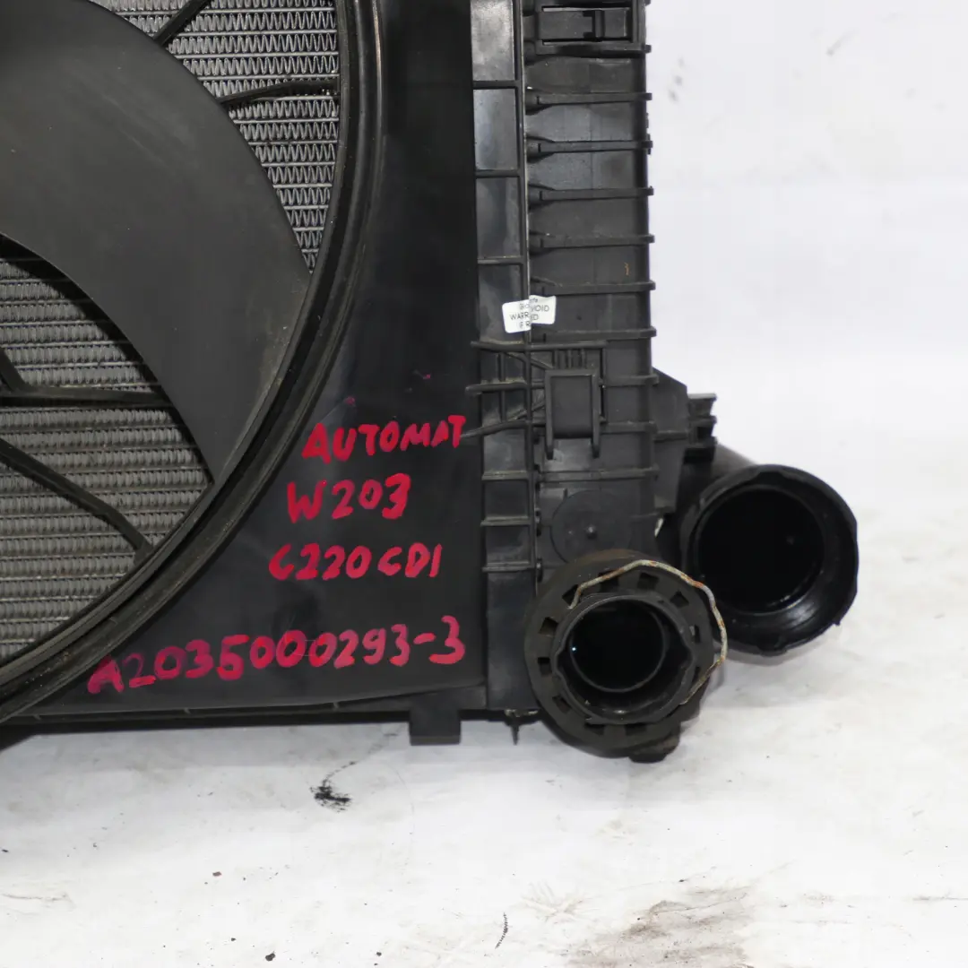 Mercedes-Benz C W203 OM611 Diesel Engine Cooling Radiator Pack Fan to with Part number A2035000293 Mercedes-Benz C W203 OM611 Diesel Engine Cooling Radiator Pack Fan - SKU A2035000293-3 - Part number A2035000293