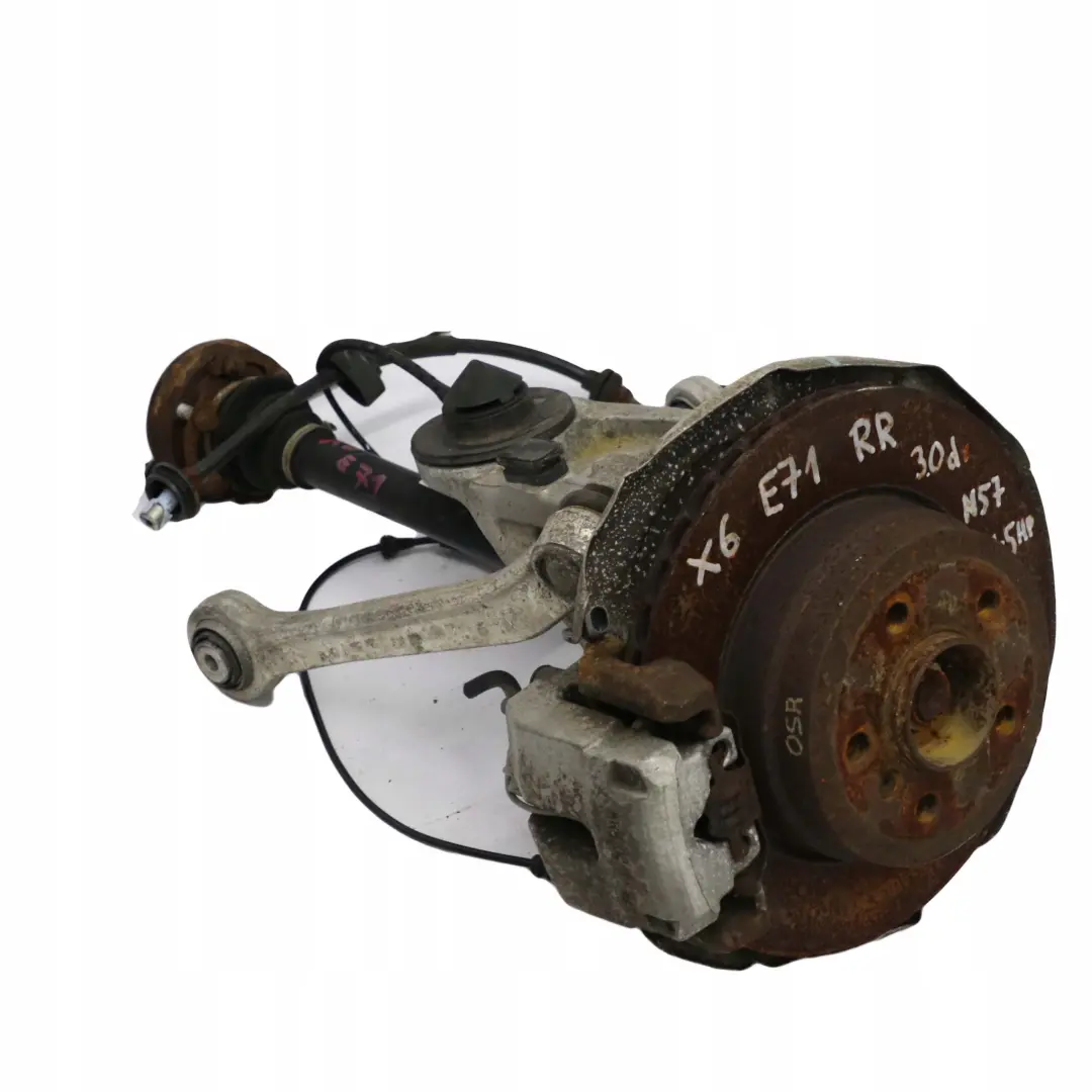 N57 Suspensión Trasera Derecha Pierna Freno Disco Portarruedas para BMW X6 E71 30d con número de pieza 6879102 BMW X6 E71 30d N57 Suspensión Trasera Derecha Pierna Freno Disco Portarruedas - SKU 6879102-2 - Número de pieza 6879102