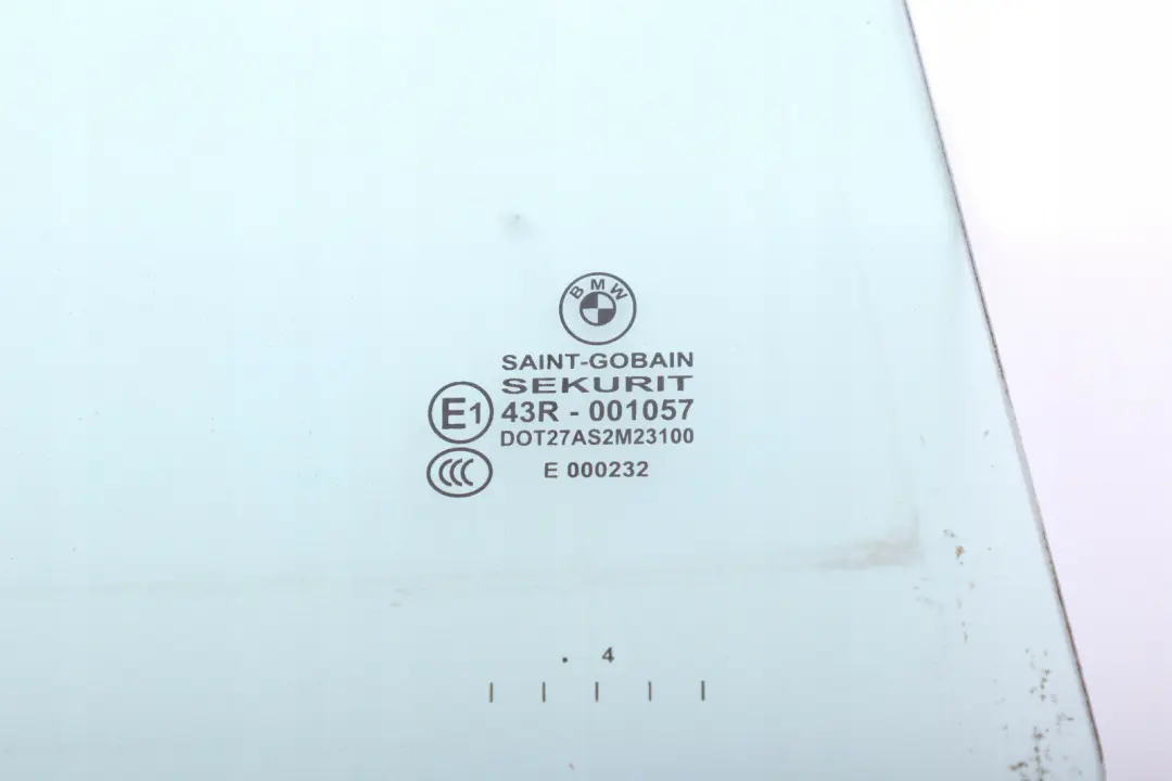 BMW X3 Series E83 Rear Right Door O/S Side Window Glass Green AS2 - SKU 3332312 - Part number 3332312