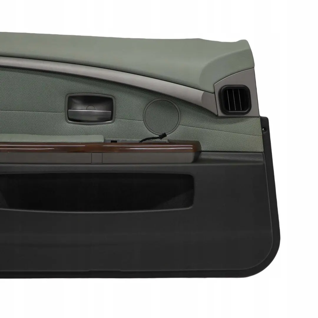 Front Left N/S Door Card Leather Nasca Green Lining Trim to BMW 7 Series E65 E66 with Part number 7142669 BMW 7 Series E65 E66 Front Left N/S Door Card Leather Nasca Green Lining Trim - SKU 7142669 - Part number 7142669