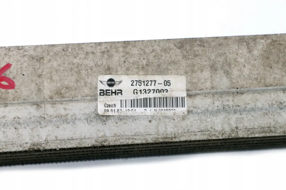 Radiator Intercooler Charge Air Cooler Turbo to Mini Cooper S R55 R56 R60 with Part number 17512751277 Mini Cooper S R55 R56 R60 Radiator Intercooler Charge Air Cooler Turbo - SKU 2751277 - Part number 17512751277