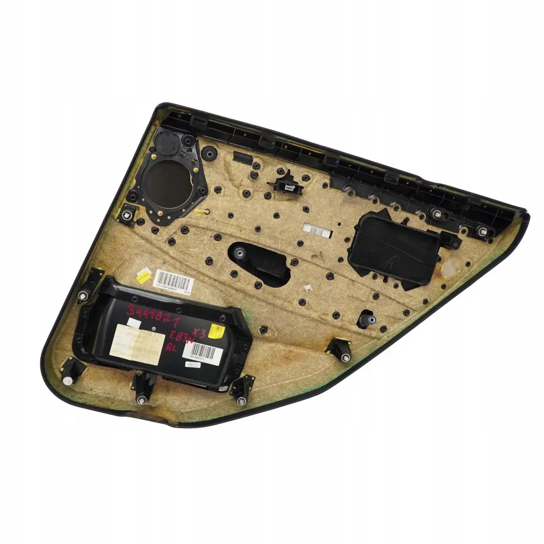 BMW X3 Series E83 LCI Rear Left N/S Door Card Lining Trim Cloth Black - SKU 3441871 - Part number 3441871