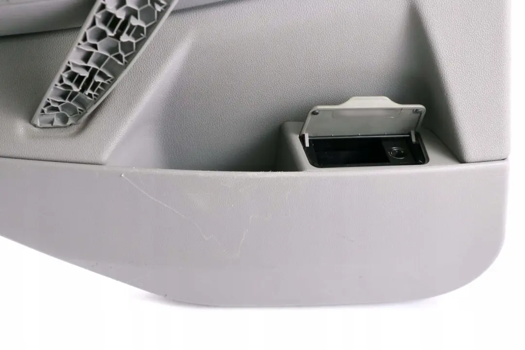 Left N/S Door Card Lining Leather Ambiente Grau Grey to BMW X3 Series E83 Rear with Part number 3415905 BMW X3 Series E83 Rear Left N/S Door Card Lining Leather Ambiente Grau Grey - SKU 3415905 - Part number 3415905