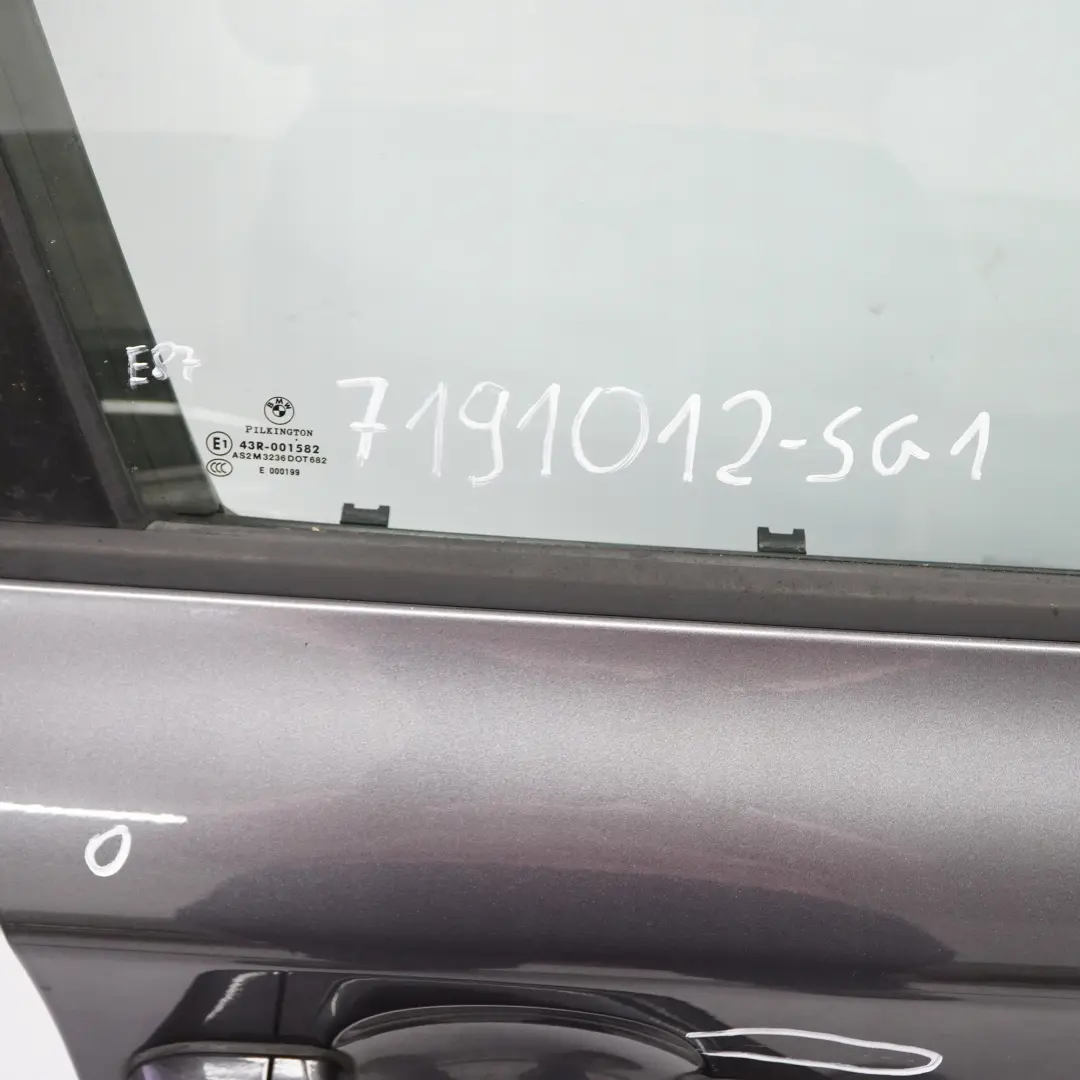 Door Front Right O/S Sparkling Graphite Metallic - A22 to BMW 1 Series 1 E87 with Part number 7191012 BMW 1 Series 1 E87 Door Front Right O/S Sparkling Graphite Metallic - A22 - SKU 7191012-SG1 - Part number 7191012