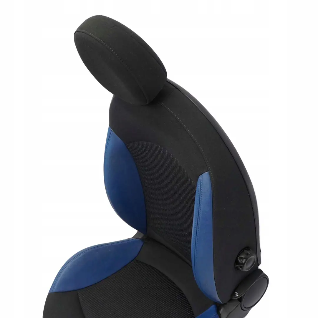 Sedile Sportivo Sport Resto Tessuto/Pelle Frontale Dx Blu per Mini Cooper R56 R57 con numero di parte 7242358 Mini Cooper R56 R57 Sedile Sportivo Sport Resto Tessuto/Pelle Frontale Dx Blu - SKU 7242358-2 - Numero di parte 7242358