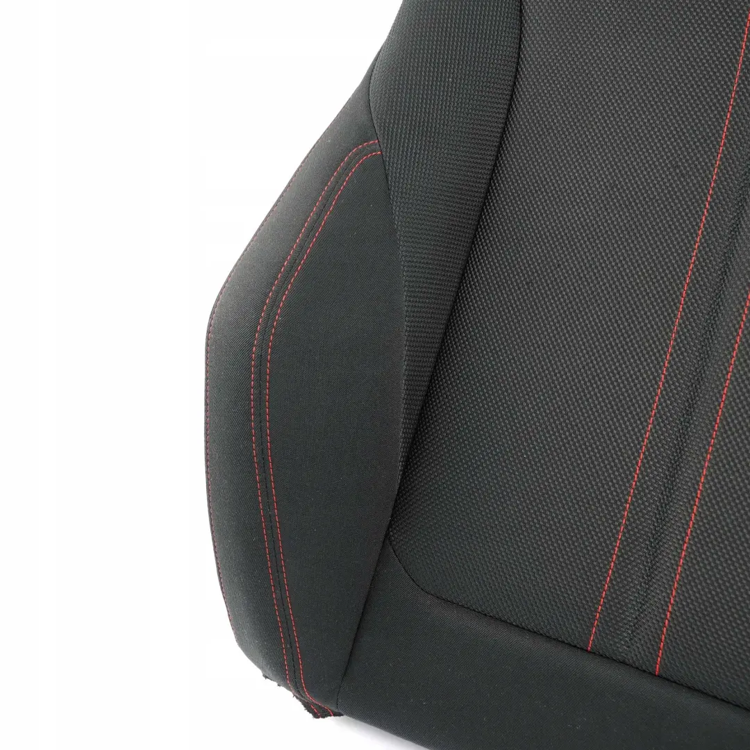 BMW F20 F30 LCI Front Left Sport Seat N/S Backrest Cover Cloth Anthracite Red - SKU 7475405 - Part number 7475405