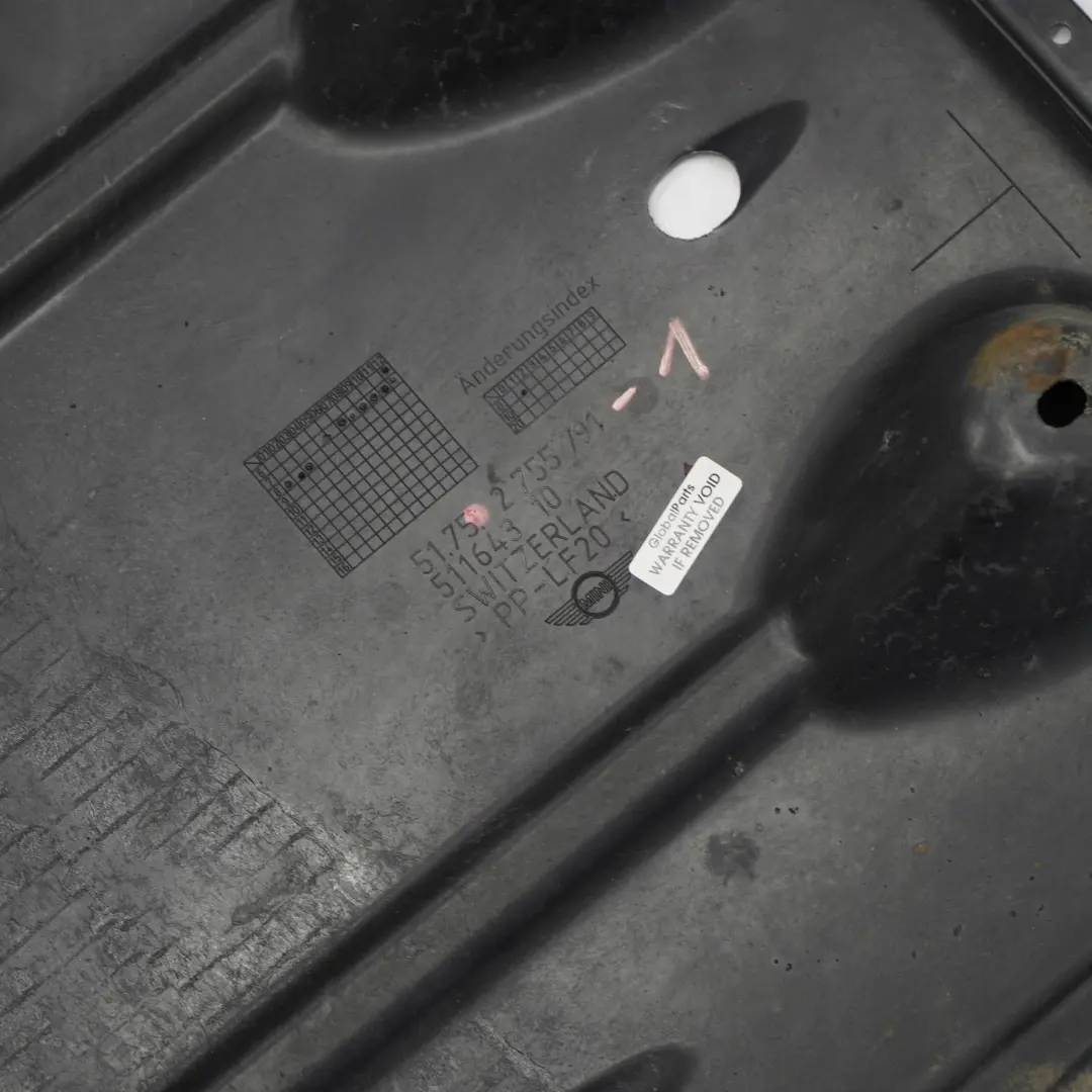 Unterbodenverkleidung Abdeckung Links für BMW Mini Cooper R55 R56 1 mit Teilenummer 2755791 BMW Mini Cooper R55 R56 1 Unterbodenverkleidung Abdeckung Links - SKU 2755791-1 - Teilenummer 2755791