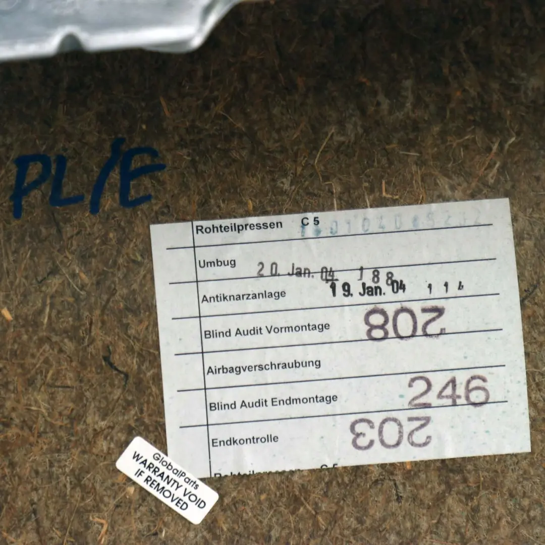 Tarjeta puerta revestimiento panel trasero derecho cuero beige para BMW E60 E61 con número de pieza 7078744 BMW E60 E61 Tarjeta puerta revestimiento panel trasero derecho cuero beige - SKU 7078744 - Número de pieza 7078744