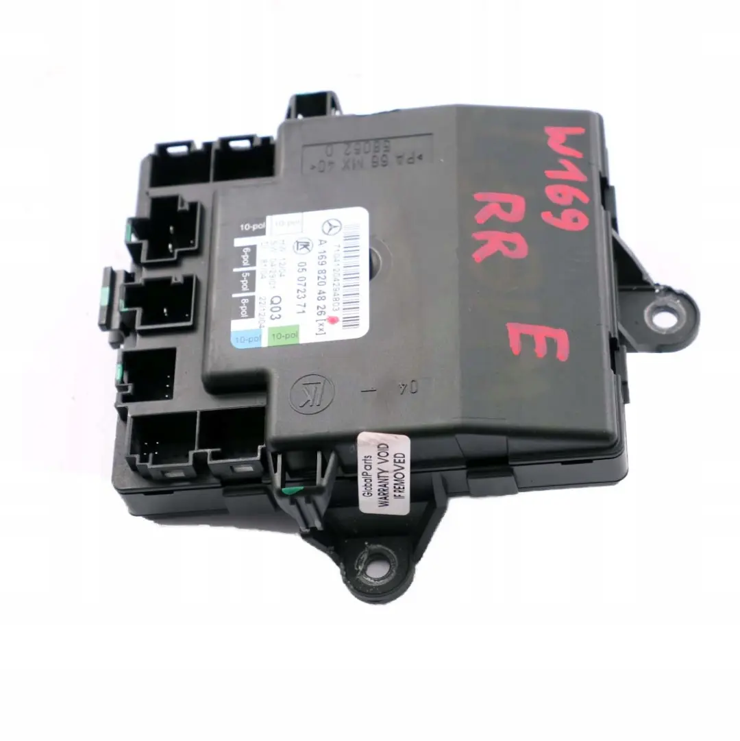 Mercedes-Benz Clase A W169 Rear Right Door Control Unit Module para con número de pieza A1698204826 Mercedes-Benz Clase A W169 Rear Right Door Control Unit Module - SKU A1698204826 - Número de pieza A1698204826
