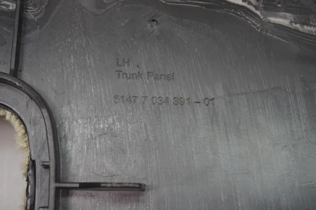 Embellecedor panel maletero BMW X5 E53 Izquierda Pastell Verde 7034391 para con número de pieza 7034399 Embellecedor panel maletero BMW X5 E53 Izquierda Pastell Verde 7034391 - SKU 7034399 - Número de pieza 7034399