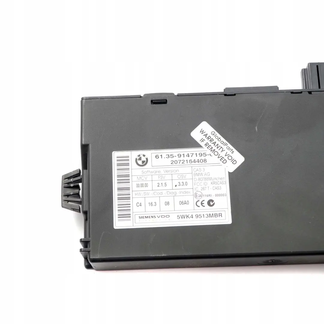 BMW 1 3 Serie E81 E87N E90 N47 ECU Boitier de base DDE CAS3 - SKU 7809000-1 - Numéro de pièce 7809000