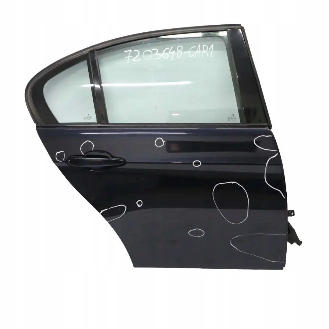 Door Rear Right O/S Carbonschwarz Carbon Black - 416 to BMW 3 Series E90 1 with Part number 7203648 BMW 3 Series E90 1 Door Rear Right O/S Carbonschwarz Carbon Black - 416 - SKU 7203648-CAR1 - Part number 7203648