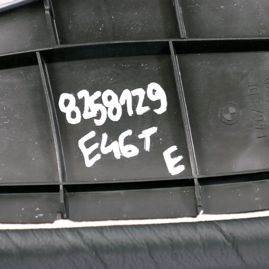 BMW E46 Touring Rear Seat Left N/S Lateral Finisher Panel Black Leather - SKU 8258129 - Part number 8258129