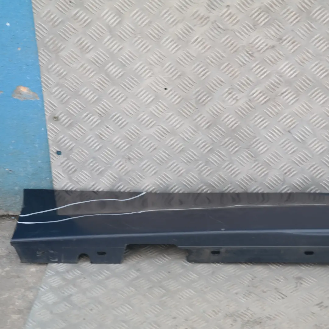 BMW E87 LCI Listello Portiera Apertura Gonna SX Blu Acque Profonde Metallo - SKU 0036145-DSB - Numero di parte 36145