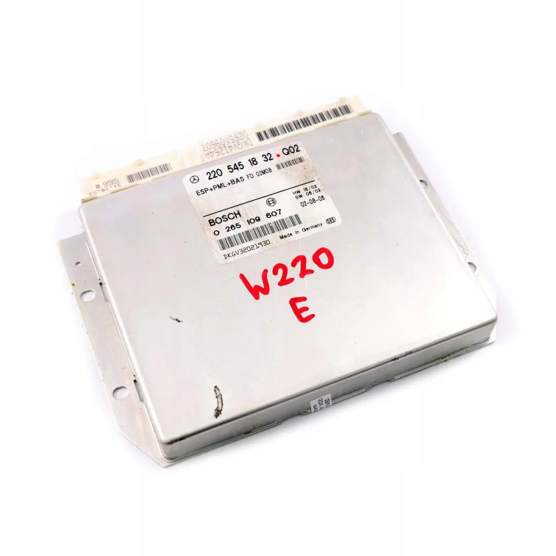 ESP Moduł sterownik ECU do Mercedes CL S C215 W220 o numerze A2205451832 Mercedes CL S C215 W220 ESP Moduł sterownik ECU - SKU A2205451832 - Numer Części A2205451832