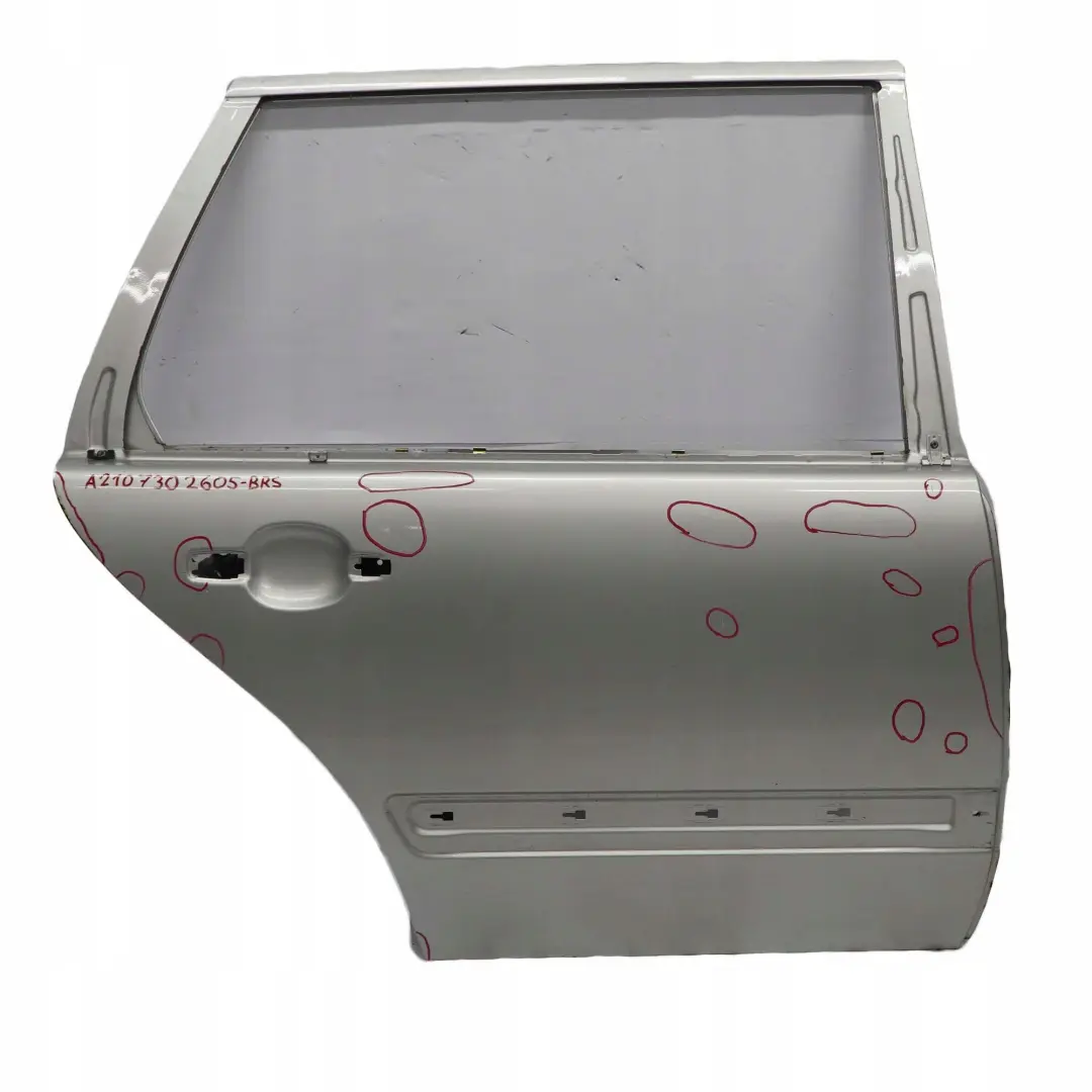 Mercedes-Benz S210 W210 Break Modele T Porte Arriere Droite Argent Brillant pour à propos du numéro de pièce A2107302605 Mercedes-Benz S210 W210 Break Modele T Porte Arriere Droite Argent Brillant - SKU A2107302605-BRS - Numéro de pièce A2107302605