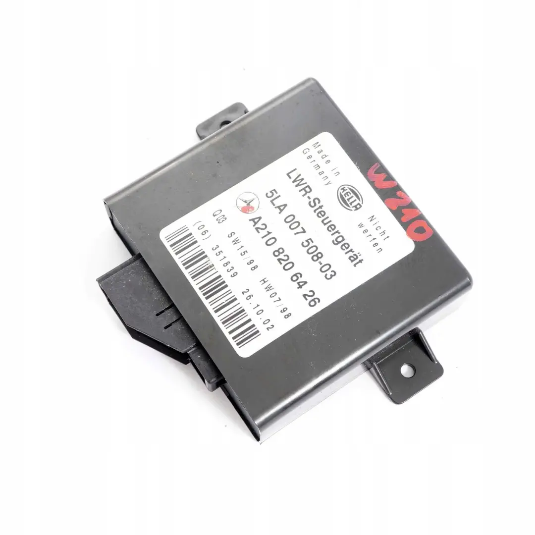 Mercedes-Benz CLK W208 E W210 Xenon Headlight Level Control Unit Module LWR to with Part number A2108206426 Mercedes-Benz CLK W208 E W210 Xenon Headlight Level Control Unit Module LWR - SKU A2108206426 - Part number A2108206426