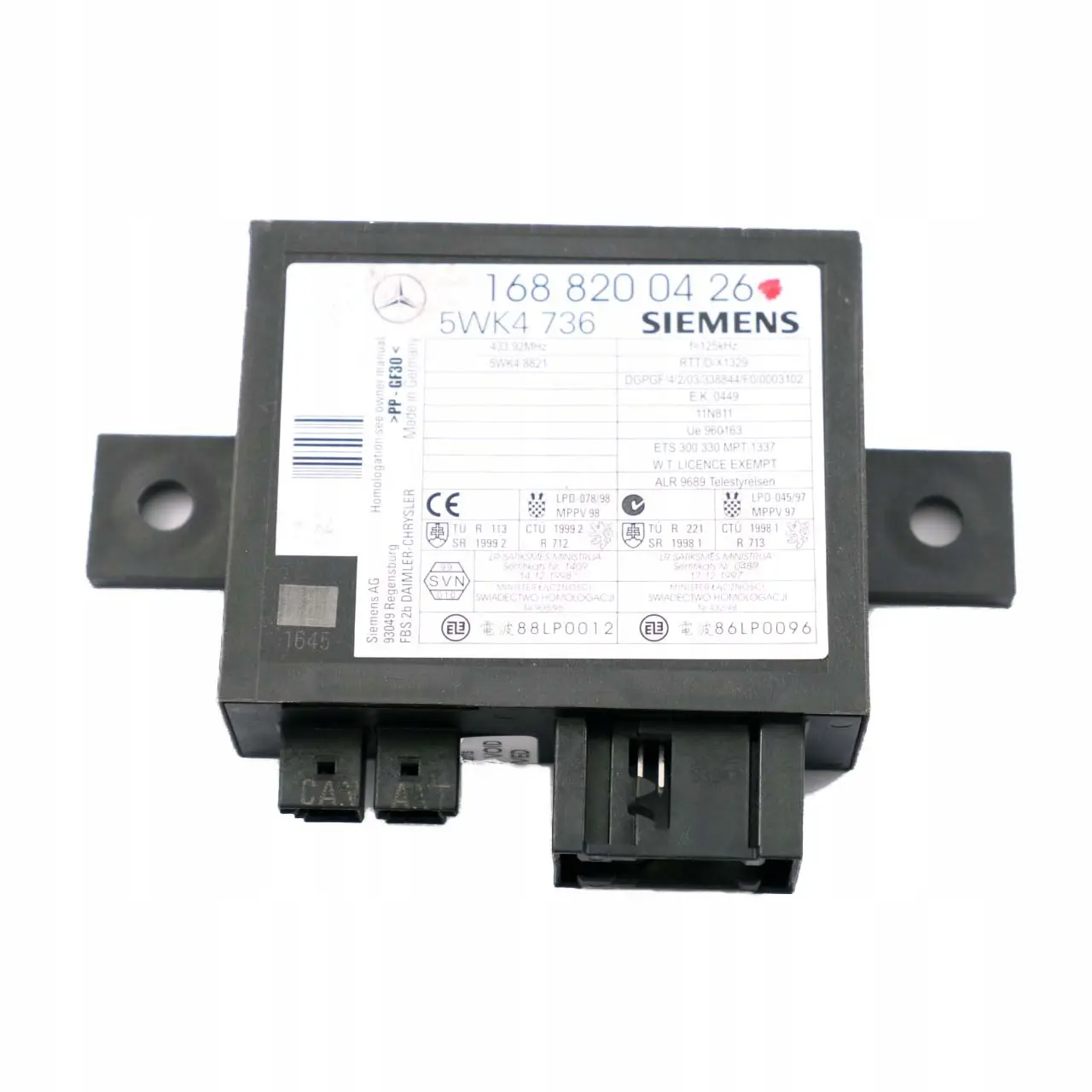 Mercedes Benz A Class W168 Immobilizer Control Unit Module ECU A1688200426