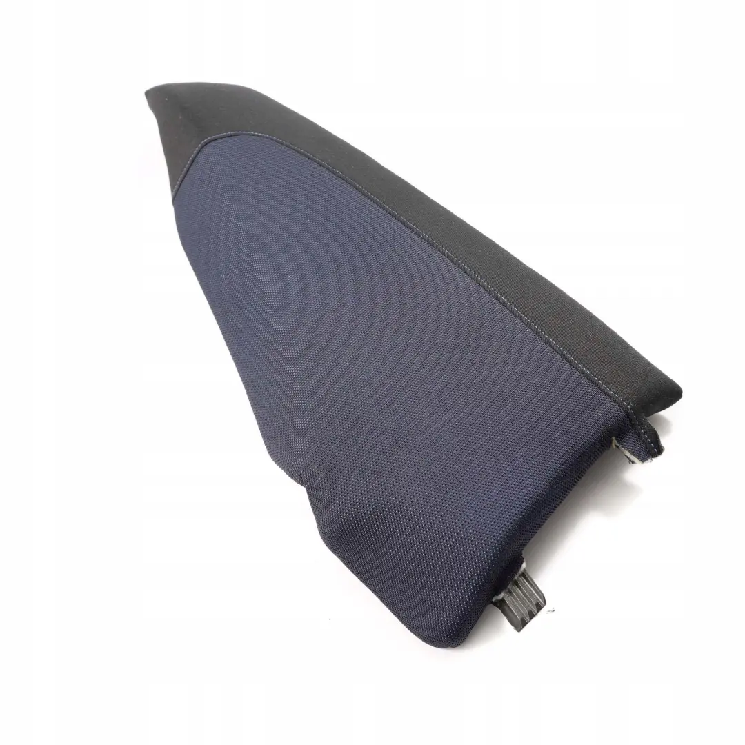 Acabado Lateral Tela Asiento Trasero Izquierdo Red Azul Monaco para BMW E81 E82 con número de pieza 9158961 BMW E81 E82 Acabado Lateral Tela Asiento Trasero Izquierdo Red Azul Monaco - SKU 9158961 - Número de pieza 9158961