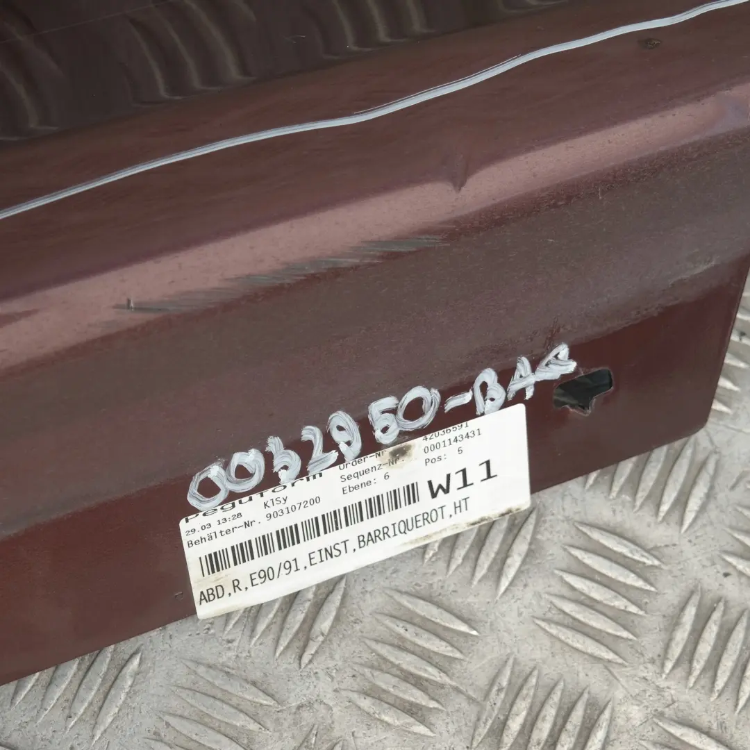 BMW 3 E90 E91 Bas de Porte Couverture Seuil Droite Rouge Barrique Rouge - A41 - SKU 0032950-BAQ - Numéro de pièce 32950