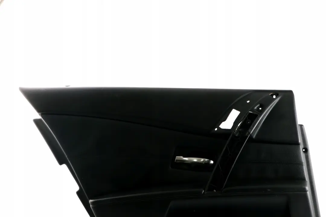 BMW 5 Series E60 E61 Door Card Lining Leather Trim Panel Rear Left N/S Black - SKU 7078741 - Part number 7078741