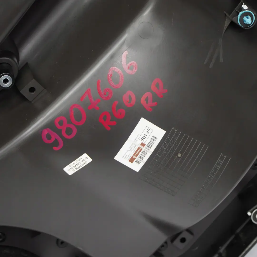 Mini Countryman R60 Garniture de Porte Arriere Droite Noir Fonce Tobacco Fonce - SKU 9807606 - Numéro de pièce 9807606