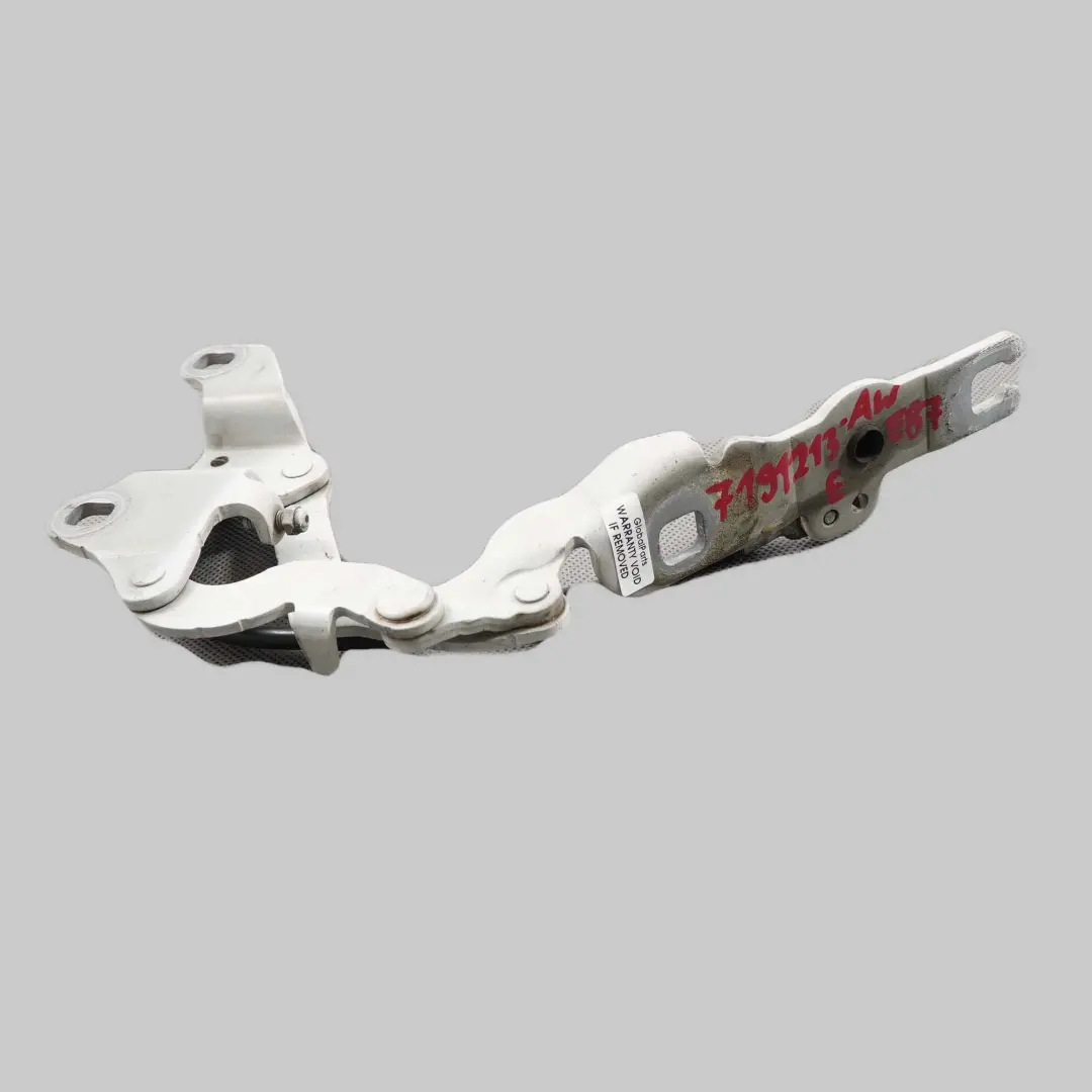Izquierda Motor Capo Bisagra Capo Alpinweiss Blanco - 300 para BMW E81 E87 con número de pieza 7060559 BMW E81 E87 Izquierda Motor Capo Bisagra Capo Alpinweiss Blanco - 300 - SKU 7191213-AW - Número de pieza 7060559