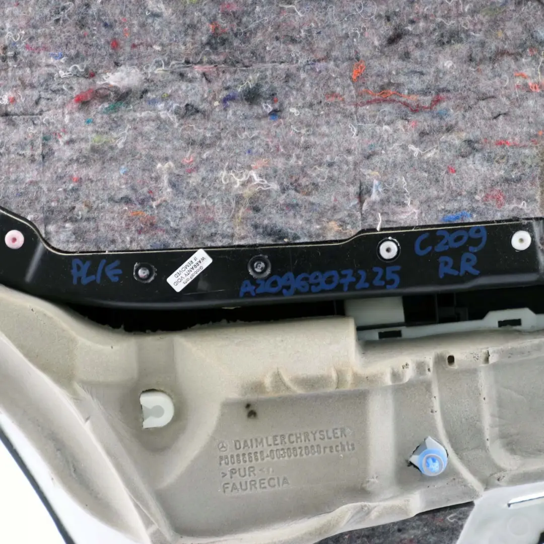 Mercedes Benz CLK C209 Rear Right O/S Lateral Trim Panel Leather Black - SKU A2096907225 - Part number A2096907225