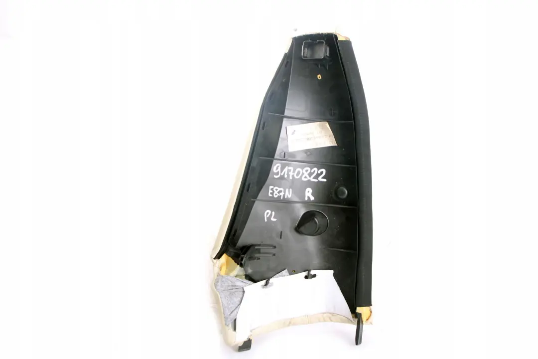 BMW 1 Series E87 LCI Rear Seat Side Finisher Corner Right O/S Leather Lemon - SKU 9170822 - Part number 9170822