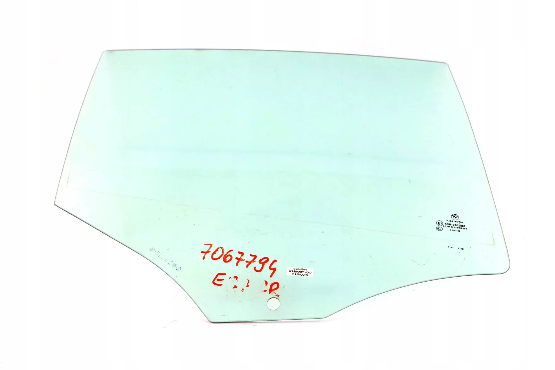 BMW E87 Rear Right Door O/S Side Window Glass Green 51357067794 7067794