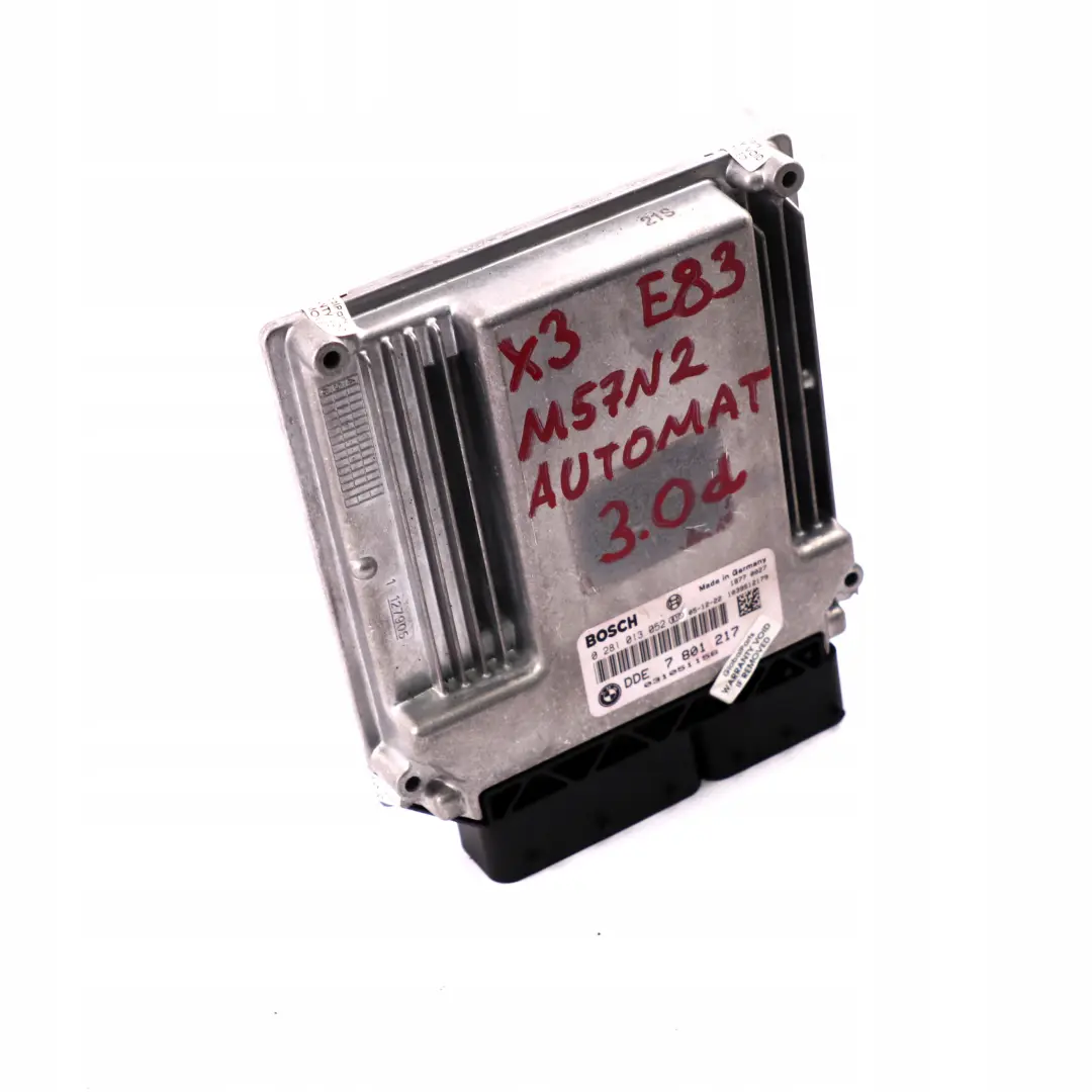 M57N2 218HP ECU DME Unit Automatic Transmition to BMW X3 Series E83 3.0d with Part number 7801217 BMW X3 Series E83 3.0d M57N2 218HP ECU DME Unit Automatic Transmition - SKU 7801217 - Part number 7801217