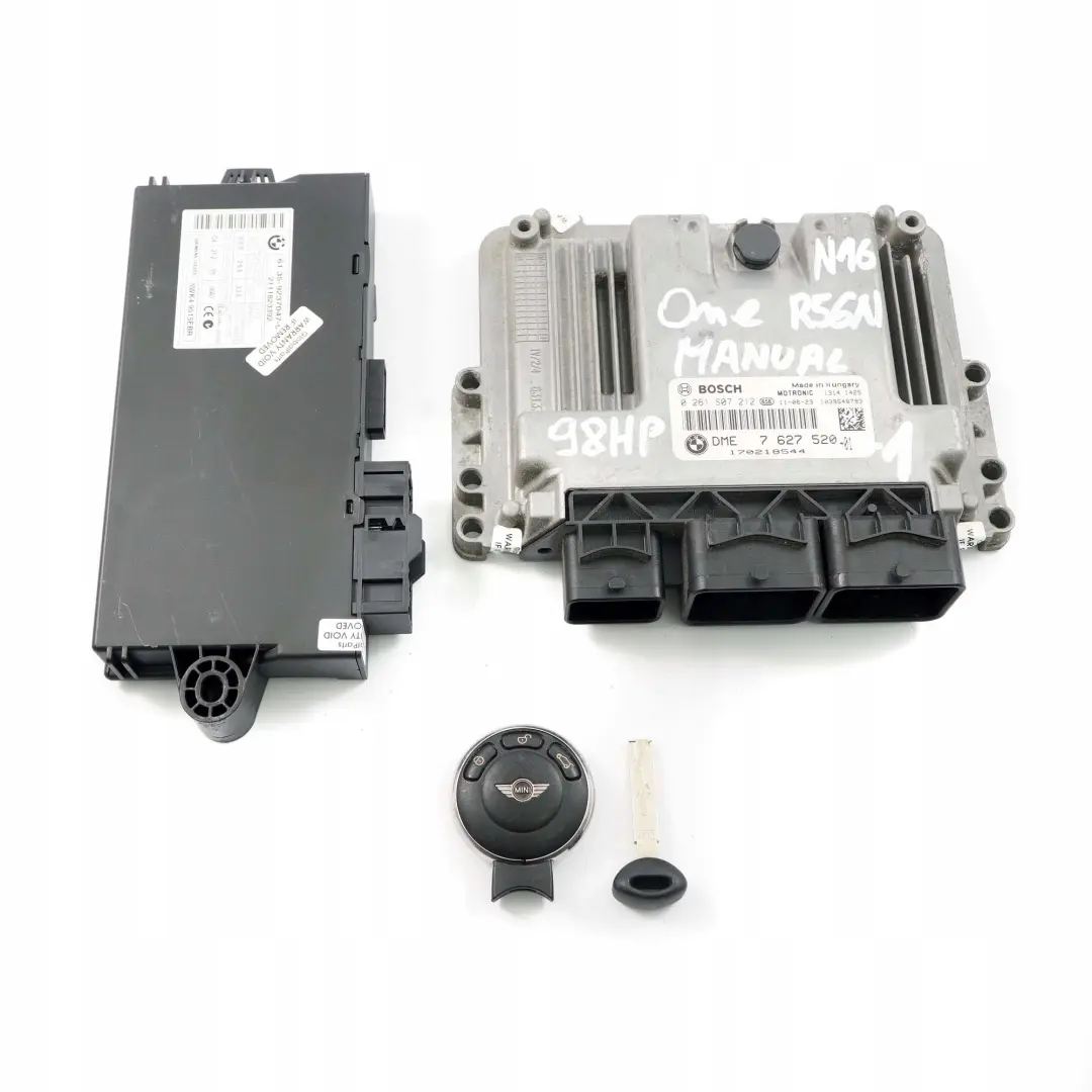 Mini R55 R56 LCI R60 One N16 1.6 98HP Engine ECU Kit DME CAS3 + Key - SKU 7627520-1 - Part number 7627520